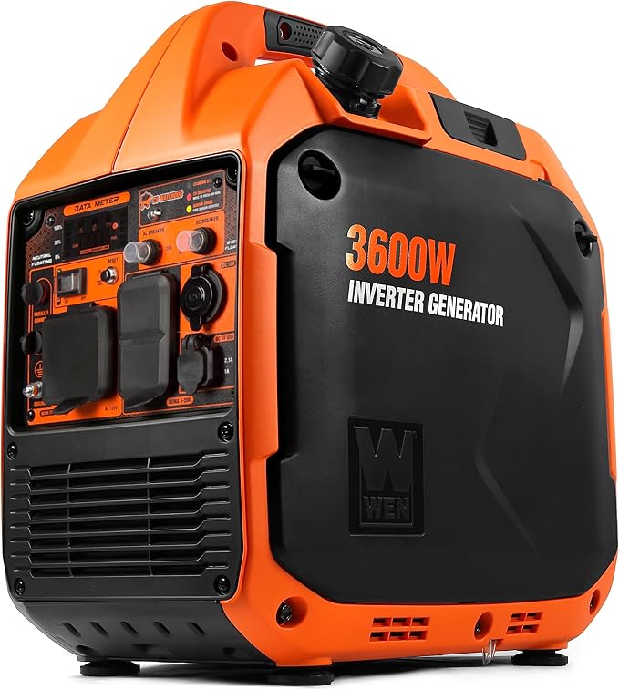 WEN Quiet and Lightweight 3600-Watt RV-Ready Portable Inverter Generator with Fuel Shut Off and CO Watchdog (56360iX)