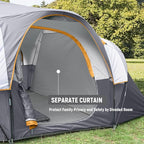 HIKERGARDEN 10 Person Camping Tent - Portable Easy Set Up Family Tent for Camp, Windproof Fabric Dome Tent Outdoor for Hiking, Backpacking, Traveling-14'x11'x74in(H)