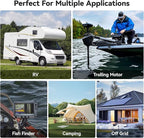 Power Queen 3 Pack Mini LiFePO4 Lithium Battery, 12V 100Ah Battery with Built-in 100A BMS, 1280Wh Energy, Up to 15000 Cycles, 10-Year Lifespan for Home Solar Energy System, RV, Camping