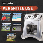 Portable Camping Stove Wood, Wood Stove Camping, Outdoor Compact Campfire, Survival Cooking Gear, Backpacking Stoves, Emergency Backpack Stoves, Hiking Burner, Foldable with Nylon Case