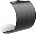BougeRV Upgrade Arch 200W N-Type Fiberglass Flexible Solar Panel, 24 Volts 16BB Mono Cell 25% High-Efficiency, 270° Lightweight Compact for RV Boat Marine Camping Home Curve Surface Black