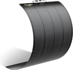 BougeRV Upgrade Arch 200W N-Type Fiberglass Flexible Solar Panel, 24 Volts 16BB Mono Cell 25% High-Efficiency, 270° Lightweight Compact for RV Boat Marine Camping Home Curve Surface Black