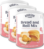 Augason Farms Bread and Roll Mix Can Emergency Food Supply,48 Servings,10 Year Shelf Life - Makes 6 Loaves or 72 Bread Rolls for Prepared Meals Ready to Eat,(Pack of 3)