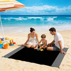 Waterproof Camping Tarp Lightweight Multifunctional Tent Footprint for Camping, Hiking Backpacking, Compact Tent Tarp Ground Sheet Mat for Ground or Under Tent（78.7" x 82.7" | Black）