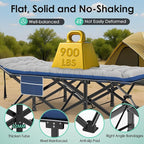 Suteck Camping Cot, 32In XXL Folding Camping Cot Heavy Duty Sleeping Bed for Adults 1200D Double Layer Oxford Cots for Camping W/Pilllow Mattress Carry Bag for Home Office Nap Beach Travel, 900LBS