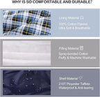 Cold Weather Sleeping Bag 100% Cotton Flannel XXL for Adults Big and Tall,Free Compression Sack