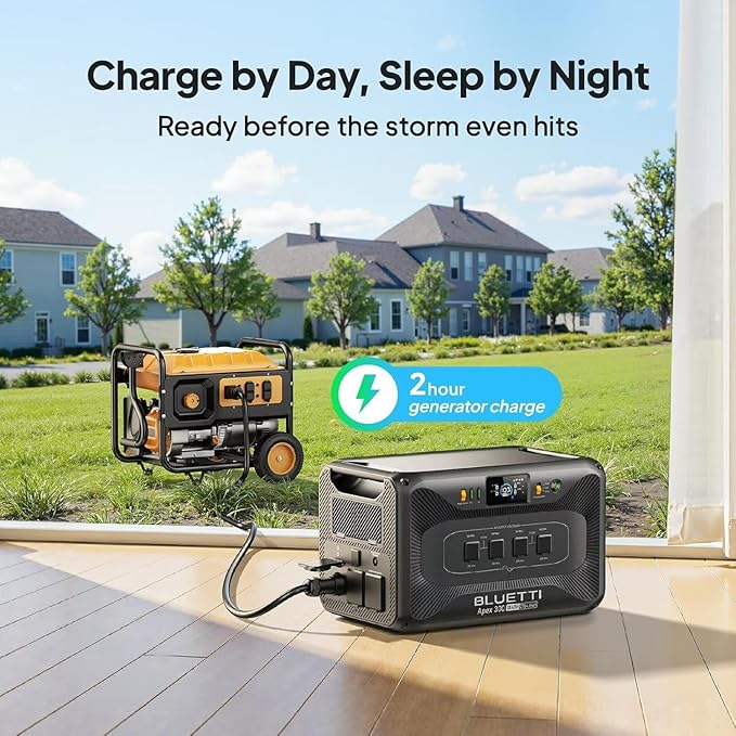 BLUETTI Solar Generator Apex 300 with Charger 1 (560W Alternator Charger), 2764.8Wh LFP Battery Backup with 6 3840W AC Outlets (7680W Surge), 5.5H RV Fast Charge, Ideal for Road Trips