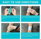 Quick Clot Gauze, First Aid Advanced Stop The Bleed Kit Combat Flexible Hemostatic Gauze-Bleed Stop Faster Wound Packing Medical,Survival Kit Supplies (3" x 12.5) (4)