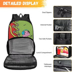 Insulated Cooler Lunch Box Backpack for Little Kids, All In One Backpack Meal Bag Teens Bookbag Primary Middle School Daypack, Laptop Bag Insulated Meal Cooler Box, Music Dinosaur