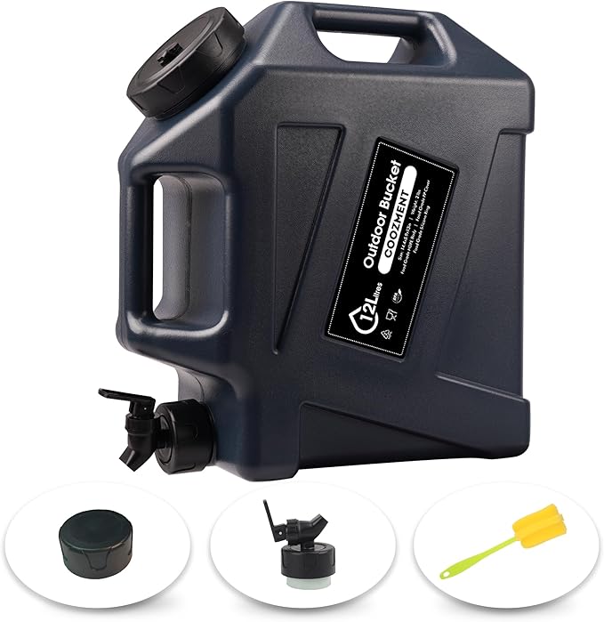 3.2 Gallon/5 Gallon Water Containers with Spigot, BPA Free Water Jug, Military Green Water Tank, Multifunction Water Storage Containers for Camping Outdoor Hiking,Emergency Stroage