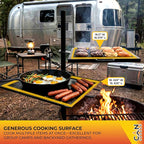 GameMaker Open Fire Cooking Grill – Portable Campfire Grill for Open Flame Cooking, Firepits, Outdoor Fire Rings & Camping – Heavy-Duty, Easy Setup & Adjustable Height