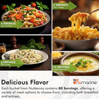 Numanna Grab-n-Go Bucket – 80 Servings, 12 lbs | Freeze-Dried Premade Meals | Ready-to-Eat Breakfast & Dinner | Non-Perishable, 25+ Year Shelf Life | Emergency & Survival Food Kit | Made in USA | Pack of 1