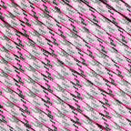 Fluorescent Reflective 550 Type III Guyline Tent Rope Camping Survival Cord High-Visibility Paracord (Reflective Pretty Pink, 25 Feet)