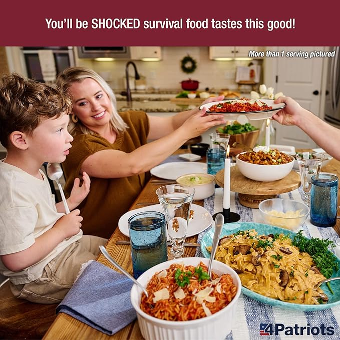 4Patriots 1-Week Survival Food Kits + Emergency Food Bars Bundle: 60 Long-Lasting Tasty Servings