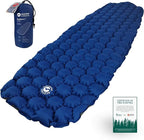 ECOTEK Outdoors Hybern8 Ultralight Inflatable Sleeping Pad with Contoured FlexCell Honeycomb Design - Easy to Inflate, Comfortable, Lightweight, Durable, and Hammock Approved [Ocean Blue]
