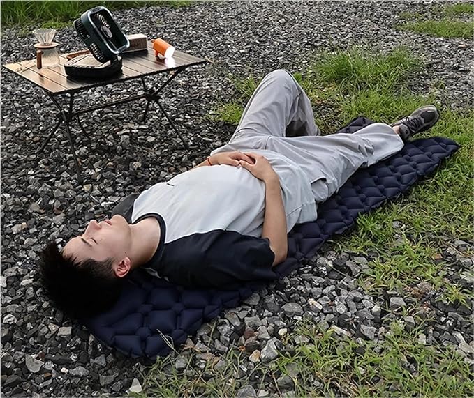 Ultralight Inflatable Camping Mat - No-Pillow Air Cushion, Compact Sleeping Pad for Tent Picnic Backpacking Hiking(Green)