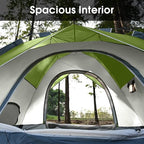 MOON LENCE Pop Up Tent 3-4 Person, 60s Instant Setup Camping Tent with 2 Doors, Water-Resistant & Windproof Dome Tent for Car Camping, Backyard, Traveling