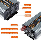 3000 watt Power Inverter DC 12V to AC 110V/120V Converter,6000w Peak.Comes with LCD Display,Wireless Controller,4AC outlets,4 USB.RV Inverter,Suitable for Camping,and Off-Grid Solar Inverter Systems
