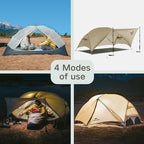 Naturehike Mongar UL Tent [2025 Upgrade] - 1-2 Person Ultralight 3 Season Camping Tent, Waterproof One Person Two Person Backpacking Tent for Hiking, Cycling, Easy Setup