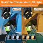 20000mAh Cordless Fan Emergency Portable Rechargeable Fan & Light for Power Outage, Car Defrosting, Indoor - Battery Operated Fan with 270° Pivot, USB, Hook & LED, Portable Camping X26 Black