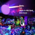 10000mAh Rechargeable UV Light 395nm UV / 6500K Camping Blacklight , 3000 Lumens Tent Light, Glow Lights for Party , Bedroom, Fluorescent Poster , Dog/Cat Urine Halloween Black Light (UV) (Remote)