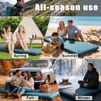 Self Inflating Sleeping Pad for Camping with Electric Pump, 3.15" Ultra-Thick Memory Foam Mattress with Built-in Pillow, 4-Season Portable Camping Mattress,Must-Have Gear for Travel,Tent & Car Camping