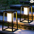 TRIROCKS Set of 2 Outdoor Solar Lantern Portable Brightness LED Nightstand Lantern Portable Solar Lamp IP44 Waterproof Touch Control Outdoor Table Lamp Cordless Lights for Patio Walking Camping Garden
