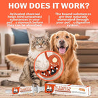 Activated Charcoal First Aid Kit -Emergency Support for Dogs, Cats & Puppies, Natural Charcoal Formula for Digestive Balance, Camping & Home Essential Oral Anti Diarrhea Digestive (60ml 1Tubes)