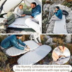 Naturehike Ultralight Inflatable Sleeping Pad -R-Value 5.8 withstands -20°C 8 Layers and Aluminum Film Insulation，for Camping, Backpacking, Hiking, with Inflatable Bag