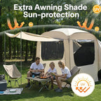 Alvantor SUV Tailgate Tent, Instant Pop Up Car Tent Creates Extra Living Space, UV Protection, Quick Setup in Seconds for Family, Road Trips, Tailgating, Beach, Outdoor Camping