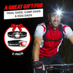 GearLight USB Rechargeable Headlamp Flashlight for Running, Camping, and Outdoor LED Headlight Camping Headlamps - Head Lamp Light for Adults, Kids, Emergency Gear - Black - 2 Pack
