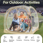 EighteenTek® Pod All Weather Sports Tent with Attached Floor, Instant Outdoor Bubble Tent, Rainproof Camping Sun Shelter for Sports Events Camping Fishing Cheering 1-4 Person