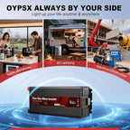 5000W Power Inverter 24V to 110V 120V AC Pure Sine Wave Inverter for RVs Truck Camping,Outdoor Off-Grid Power Converter with LCD Display,Wired Controller,AC Outlets USB Ports(24V-5000Watts)