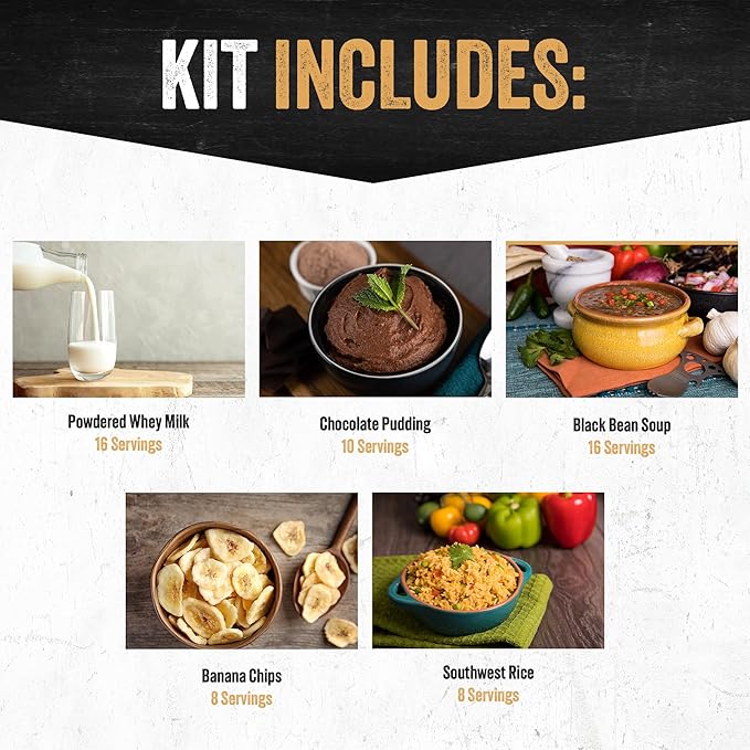Ready Hour Gluten-Free Food Kit (120 Servings), Gluten-Free Survival Kit, Freeze-Dried Survival Food Storage, Emergency Preparedness, Prepper Supplies, 25-Year Shelf Life