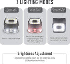Claymore Capon 120H (Black) - LED Rechargeable Clip-On Cap Headlamp, Lightweight Hat Light for Camping, Running, Hiking, Emergency & Industrial Use, Waterproof, USB-C, Up to 45 Hours of Battery Life.