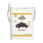 Dried Black Beans Emergency Food Supply, 237 Servings, 30 Year Shelf Life, Good Source of Iron, Protein, and Potassium, High in Fiber - Dehydrated Meals, Survival Food Camping Essentials, 4 Gallon Bucket