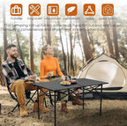 Outvita Beach Picnic Table, Lightweight Roll Up Low Camping Table, Portable Folding Table with Carrying Bag for Outdoor, BBQ, Sand, Picnic, Party, Patio 37.5 Inches