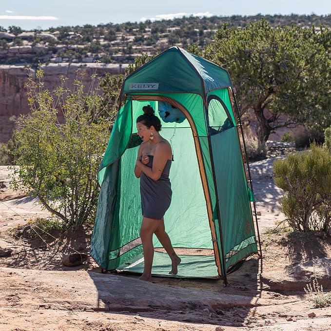 Kelty Discovery H2GO Privacy Shelter, Campsite Shower and Changing Shelter, Zippered Entry, Steel Pole Frame, Freestanding