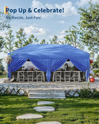 10'x20' Pop Up Canopy Tent with 6 Sidewalls, Waterproof and UV Resistant Outdoor Gazebo, Easy Up Sun Shade Shelter for Parties, Events, Backyard, Camping