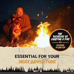 Fire Starter Survival Tool - 3/8" Thick Flint and Steel Ferro Rod - Survival Kit Fire Steel with Fat Wood Tinder Stick & Multi-Tool Striker - for Camping, Emergency, Bushcraft, Outdoor
