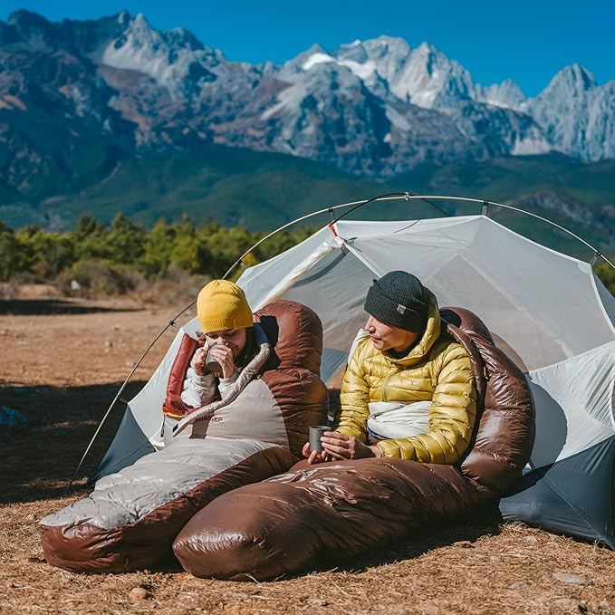 Naturehike 0 Degree RDS Down Mummy Sleeping Bag for Adults, 650 Fill Power, Cold Weather Backpacking Sleeping Bag for Camping, Hiking, -1℉ 18℉ 30℉, YKK Zipper