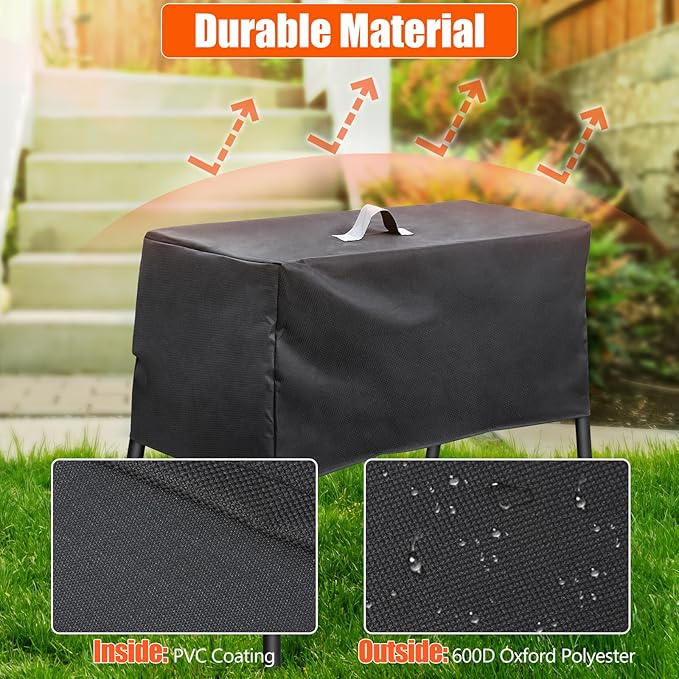 QuliMetal Patio Cover and Carry Bag for Camp Chef 2 Burner Stove, Stove Grill Cover and Carry Bag for Camp Chef Stove EX60P, EX60LW, EX60PP, EX60B, EX280LW, EX170LW, Gas One B-5000 B-4545 B-4900