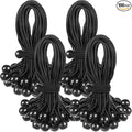 100 Pcs 9 Inch Ball Bungee Cords Tarp Tie Downs Bungee Cords with Balls Heavy Duty Outdoor Tarp Straps for Canopy Shelter Camping Cargo Tent Poles UV Resistant