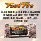 Fast Fire Odorless Fire Starter Cubes – Individually Wrapped Cubes for Grills, Fire Pits, Charcoal Chimneys, Camping & Indoor Fireplaces (100 Count)