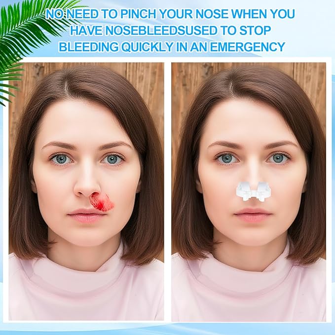 Frienda Professional Nose Stop Clips Plastic Foam Nosebleed Stopper Clips for Adults Accidental Emergency Condition Swimming(16 Pcs,White,Standard Size)