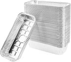 Uniflasy 60 Pack Grill Drip Pans, Aluminum Foil Drip Pan Disposable Grease Catcher Liners Compatible with Weber Genesis & Summit 400/600, SmokeFire EX4/EX6/EPX6, Replacement for Weber 6417 6498