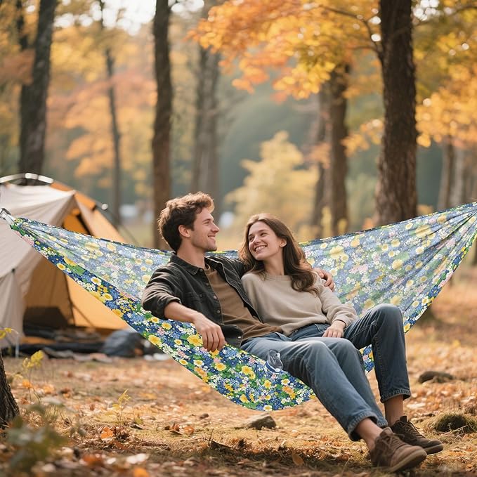 Beauty Spring Flowers Hammocks for Camping Backyard Hammock for Camping Travel Accessories