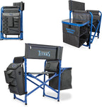 Picnic TIME NFL Unisex-Adult NFL Fusion Camping Chair with Side Table and Soft Cooler, Beach Chair for Adults, Lawn Chair