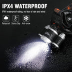BORUIT RJ-3000 LED Rechargeable Headlamp,3 Modes White and Red LED Hunting Headlamps,Super Bright Tactical Flashlight Red Light Head Lamp for Running Camping Hiking Fishing