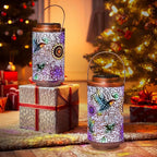 2Pack Solar Lanterns Outdoor Waterproof Hummingbird Garden Gifts for Mom, Multicolor Solar Lights Lantern for Backyard Garden, Pathway, Outside, Mothers' Day Gifts for Women Grandma